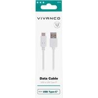 Vivanco 38756 1.2m USB-C to USB-A Cable Fast Charging - White