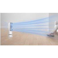 Dyson AM09 Hot + Cool Fan Heater, White/Nickel