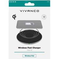 Vivanco 61628 10W Wireless QI Certified Fast Charging Pad with LED Light