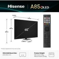 Hisense A85Q 65inch 4K Ultra HD OLED Freely AI Smart TV 65A85QTUK