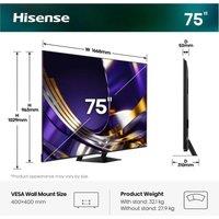 Hisense U7STUK-PRO 75inch 4K Ultra HD ULED Freely Smart TV - 75U7STUK-PRO
