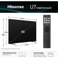 Hisense U7QTUK 85inch 4K Ultra HD MiniLED Freely Smart TV - 85U7QTUK