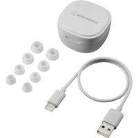Audio Technica ATH-SQ1TWWH Bluetooth Wireless Earbuds - White