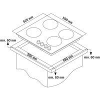 Altimo BCH600T1B 60cm 4 Zone Touch Control Ceramic Hob