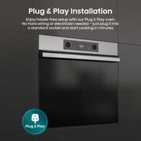 Hisense BI622AXPGUK 77L Built-in Electric Steam Oven - Black