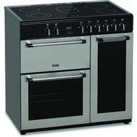 Creda C90RCC 90cm Electric Range Cooker with 5 Ceramic Hobs - Silver