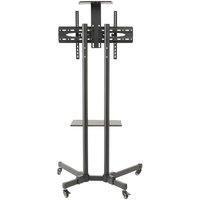 TTAP CART01 Height Adjustable Mobile TV Stand - Black