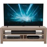 AVF CAS120GO Calibre Sound 1.2m TV Stand with Sliding Shelf - Rustic Sawn Oak