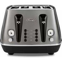 De Longhi CTIN4003.TB Distinta X Titanium 4 Slot Toaster