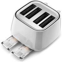 De Longhi Eclettica 4 Slot Toaster - Whimsical White