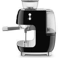 Smeg EGF03BLUK 50 s Style Espresso Coffee Machine with Grinder - Black
