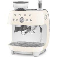 Smeg EGF03CRUK 50 s Style Espresso Coffee Machine with Grinder - Cream