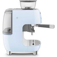 Smeg EGF03PBUK 50 s Style Espresso Coffee Machine with Grinder - Pastel Blue