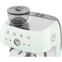 Smeg EGF03PGUK 50 s Style Espresso Coffee Machine with Grinder - Pastel Green