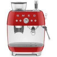 Smeg EGF03RDUK 50 s Style Espresso Coffee Machine with Grinder - Red