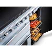 Rangemaster ESDL100EIPMSBCM1 Estel Deluxe 100 Induction Range Cooker - Misty Blue with Chrome Trim