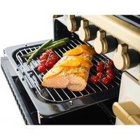 Rangemaster ESDLB110DFPPCRAB Estel Deluxe 110 Dual Fuel Range Cooker - Pale Cream with Antique Brass Trim