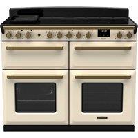 Rangemaster ESDLB110EIPPCRAB Estel Deluxe 110 Induction Range Cooker - Pale Cream with Antique Brass Trim