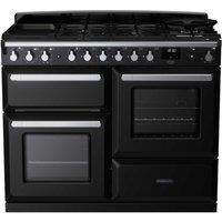 Rangemaster ESDLO110DFPGBLCM Estel Deluxe 110 Dual Fuel - Gloss Black with Chrome Trim
