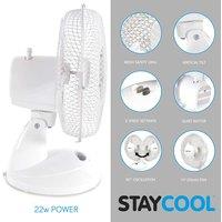 STC F1003WH 9inch 2 Speed Desk Fan