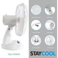 STC F1021WH 16inch 3 Speed Desk Fan