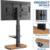 TTAP FS1-OAK TV Stand with Bracket Black and Oak