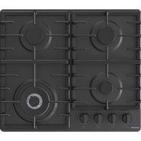 Hisense GM663BHF Hi2 60cm 4 Zone Gas Hob - Black