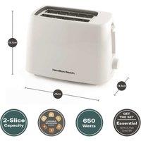 Hamilton Beach HB1116W Essential 2 Slice Toaster - White