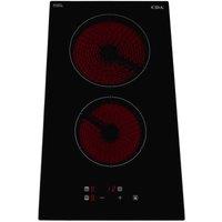CDA HC3621FR Domino 9 Power Levels Two Zone Ceramic Hob - Black
