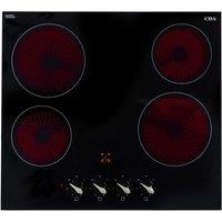 CDA HC6312FR 60cm 4 Zone Ceramic Hob - Black