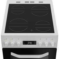 Hotpoint HDE5VDCW 50cm Electric Double Cooker with 4 Zone Ceramic Hob - White