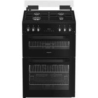 Hotpoint HDG6GDCB1 60cm Gas Double Cooker - Black