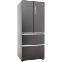 Haier HFR3718ENMD American Style Fridge Freezer 60/40 No Frost - Dark Inox