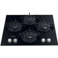 Hotpoint HGS61SBK 600mm 4 Burner Cast Iron Gas Hob - Black
