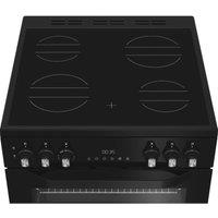Hotpoint HTE6VDCB1 60cm Electric Twin Cooker with Multiflow - Black