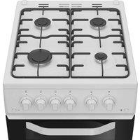 Hotpoint HTG5GCW 500mm Gas Twin Cavity Cooker - White
