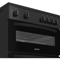 Indesit IDE6VMB 60cm 4 Zone Ceramic Hob Electric Double Oven - Black
