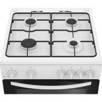 Indesit IDG6GW 600mm Gas Double Oven with 4 Gas Burners - White