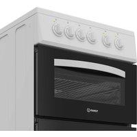 Indesit ITE5EMW 58l Electric Twin Cavity Cooker with 4 Zone Sealed Plate Hob - White