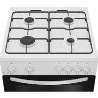Indesit ITG6GW Twin Cavity Gas Cooker with 4 Gas Buner Hob - White
