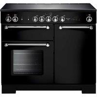 Rangemaster KCH100ECBLC Electric Range Cooker with 5 Ceramic Hobs - Black Chrome