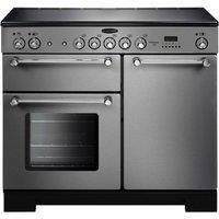 Rangemaster KCH100ECSSC Electric Range Cooker with 5 Ceramic Hobs - Steel Chrome