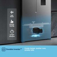 Fridgemaster MS91558DES 541l Side By Side American Style Fridge Freezer - Silver