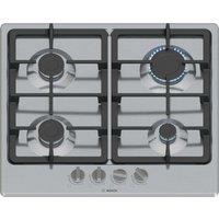 Bosch PGP6B5K90 Series 4 60cm 4 Burner Gas Hob - Stainless Steel