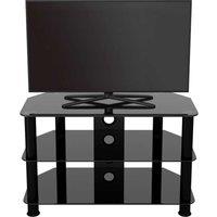AVF SDC800CMBB 80cm Glass Corner TV Stand - Black