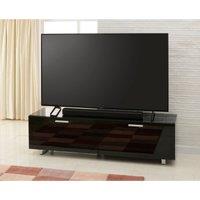 TTAP SOR-1600-BLK Sorento 1600mm Glass Top AV Stand - Black