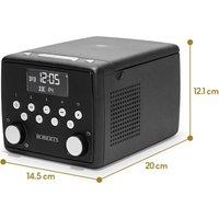 Roberts SOUND49 FM/DAB/DAB+ Digital Clock Radio with Bluetooth & CD Player - Black