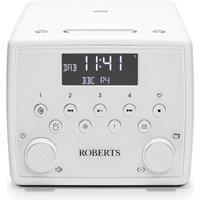 Roberts SOUND49 FM/DAB/DAB+ Digital Clock Radio with Bluetooth & CD Player - White
