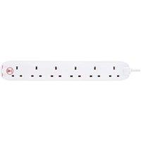 Masterplug SRG6210N-MP 2M 6 Socket Surge Protected Extension Lead