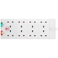 Masterplug SRG8210-MP 8 Gang 2M Anti-Surge Extension Lead